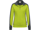 Damen-Sw.jacke Contr. Perf. M kiwi/anth. - 50% Baumwolle, 50% Polyester, 300 g/m²