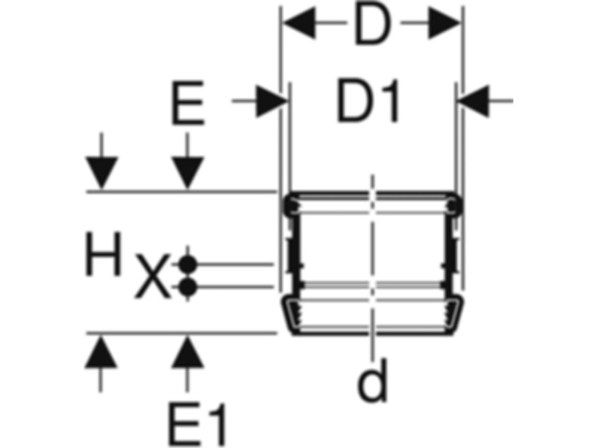 Geberit-Silent Dehnmuffe 110
