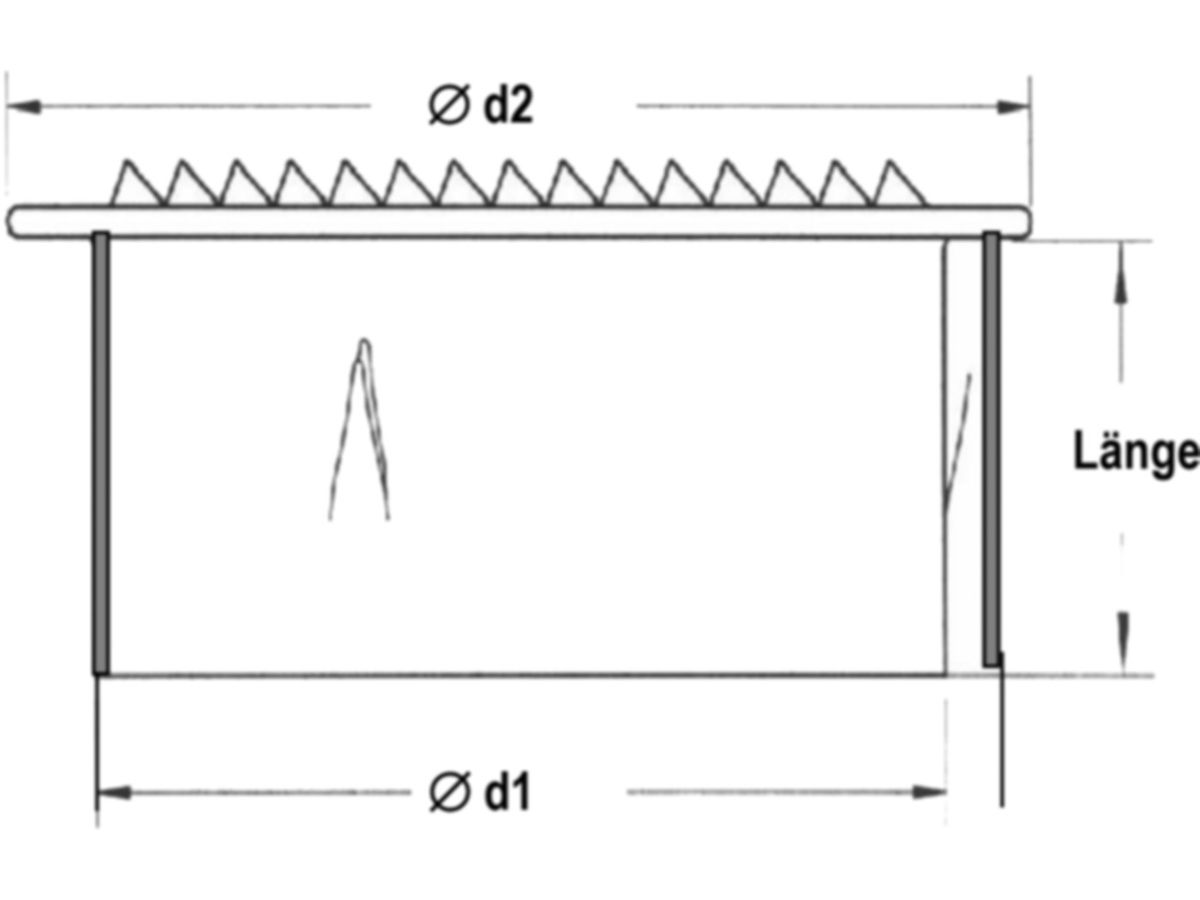 Wetterschutzgitter Alu 100 mm - mit Stutzen und Fliegengitter rund