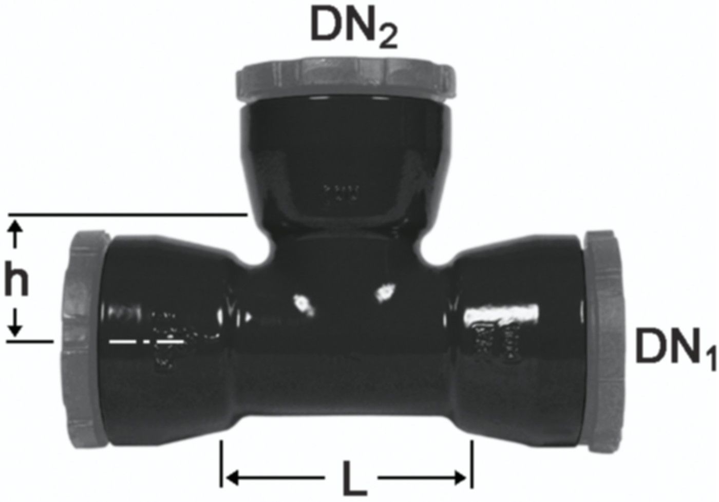 Schraubmuffen-T mit 3 Muffen - Fig. 2356