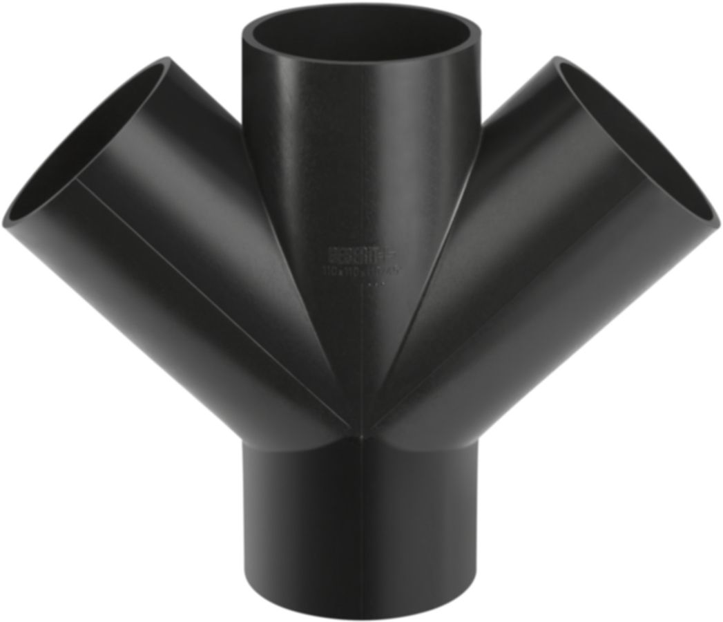 Geberit PE Doppel-Abzweig 45°