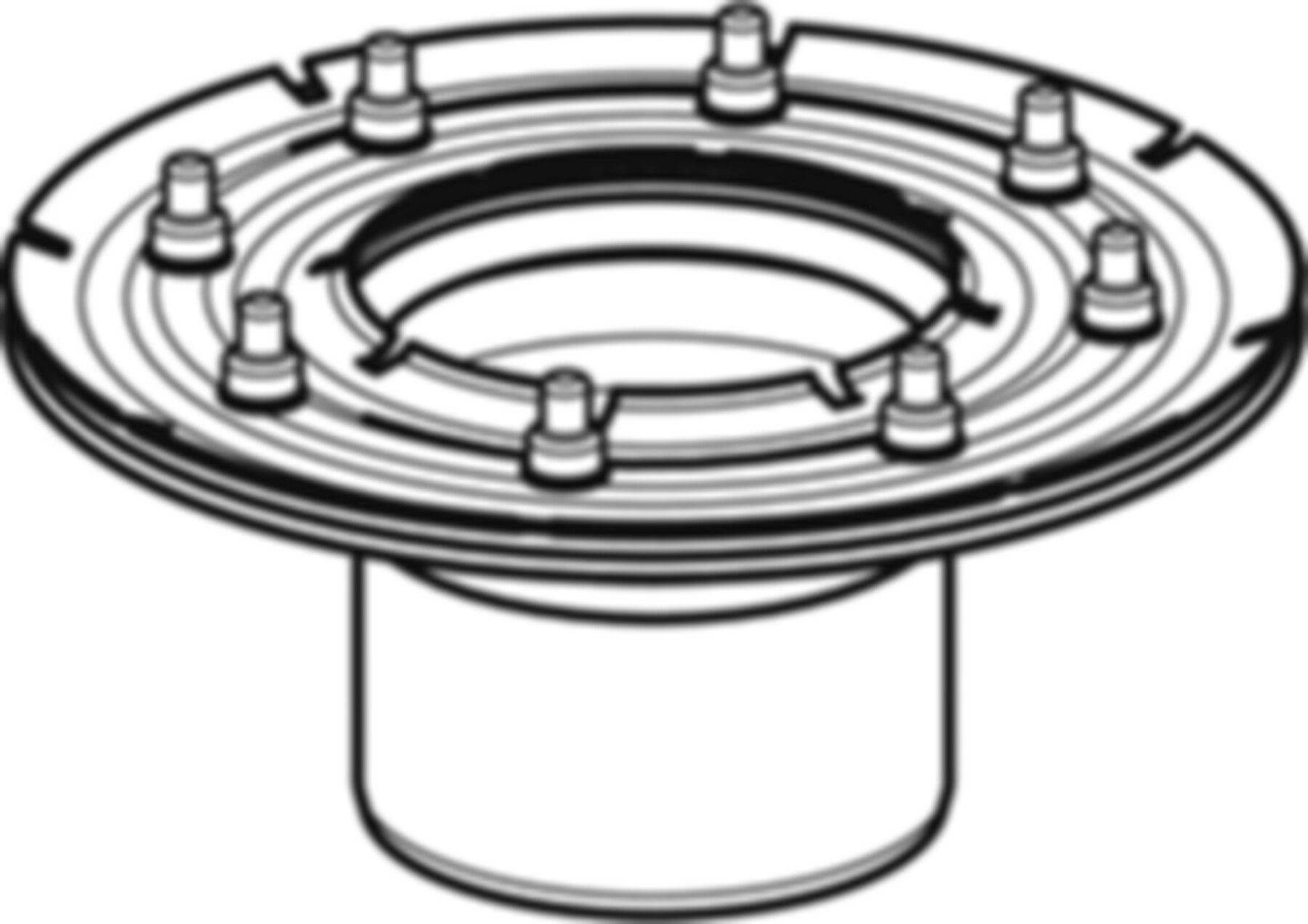 Geberit Aufsatz Pressdichtungsflansch - zu Bodenablauf 13 x 13 cm