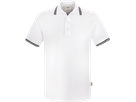 Poloshirt Twin-Stripe XS weiss/schwarz - 100% Baumwolle, 200 g/m²