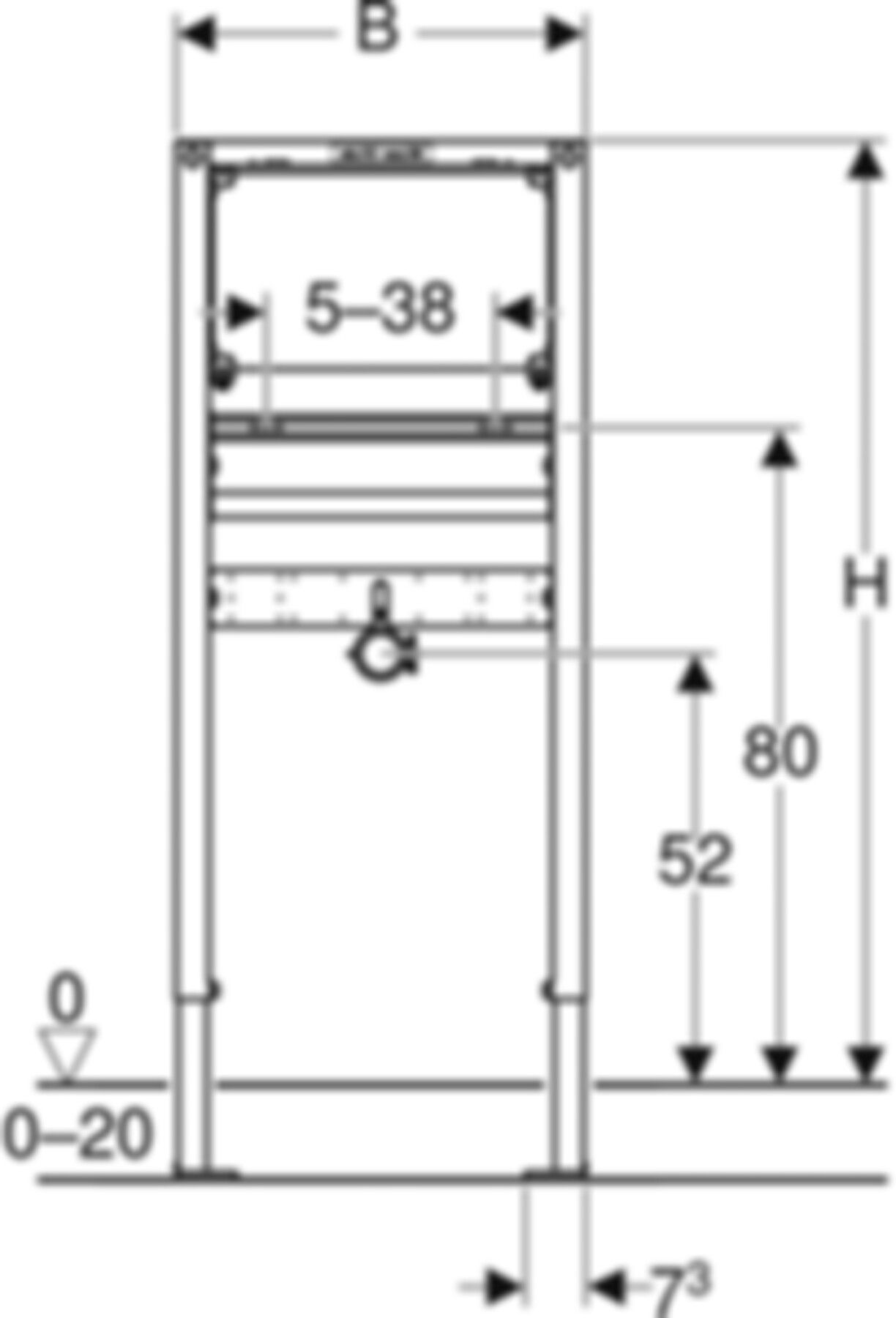 Geberit Duofix-Waschtisch-Element - für Unterputz-Wandarmatur Typ 130