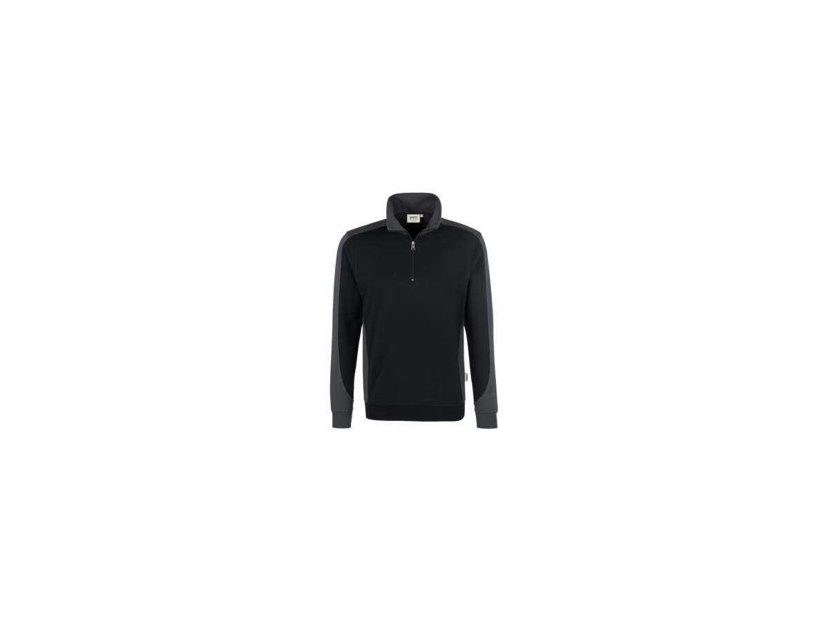 Zip-Sweatsh. Co. Perf. 4XL schwarz/anth. - 50% Baumwolle, 50% Polyester, 300 g/m²