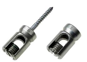 Leitungshalter für Draht Cu-vern. - Draht d6-9.5mm, Schr.5x160mm Abst. 10mm