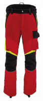 Tapio Expert Schnittschutzhose Light - rot/schwarz/HV-gelb