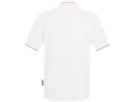 Poloshirt Casual Gr. XS, weiss/rot - 100% Baumwolle