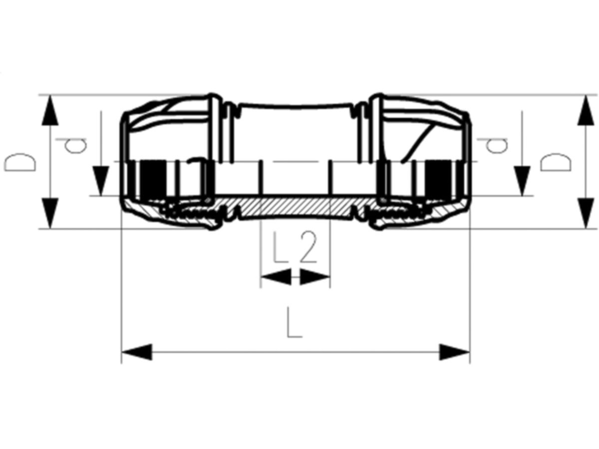 +GF+ iJoint Klemmverbinder PP NBR - Reparaturkupplung PN16 d75 mm