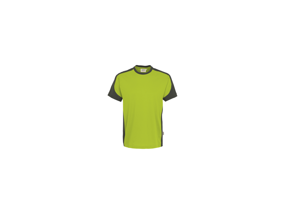 T-Shirt Contrast Perf. 3XL kiwi/anth. - 50% Baumwolle, 50% Polyester, 160 g/m²