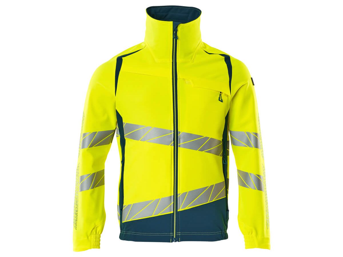 Jacke ultimate Stretch, Gr. 4XL - hi-vis gelb/dunkelpetroleum