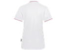 Damen-Poloshirt Casual Gr. S, weiss/rot - 100% Baumwolle