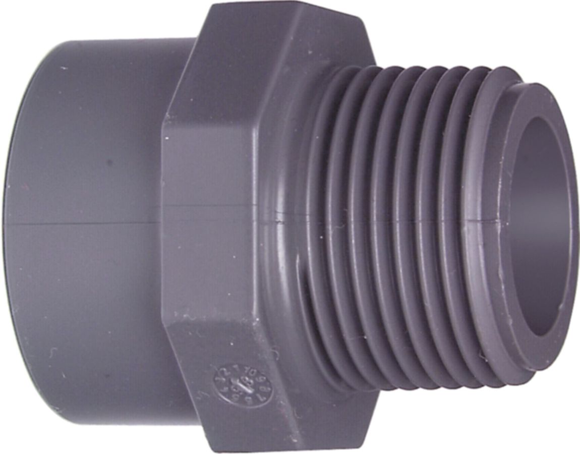 Übergangs-Muffennippel PVC-U egal metr. - mit Klebestutzen