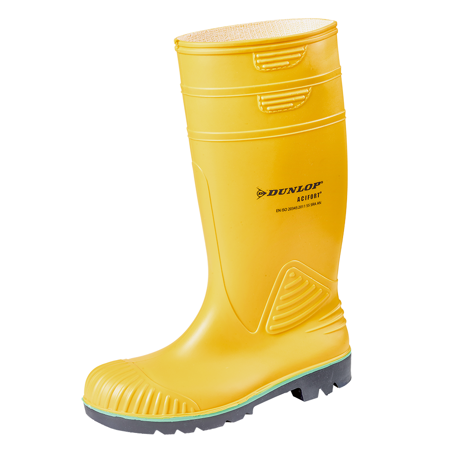 ACIFORT Bau-Sicherheitsstiefel aus - laugen- und säurebeständigem Kunststoff