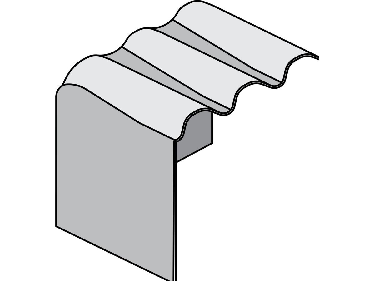 Welleternit Shedfirstkappenabschluss - Typ OA 25 L, Crystal N6326