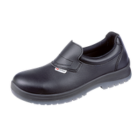 Sicherheits-Schlupfhalbschuhe SIXTON - Synthetikleder schwarz, PU-Sohle