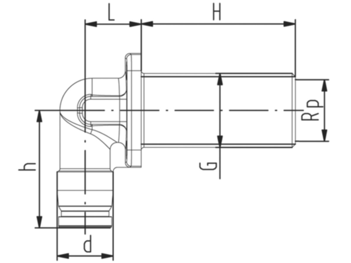 iFIT Armaturenanschl.-Modul 1/2"-3/4" - einfach 16/20 H= 55mm