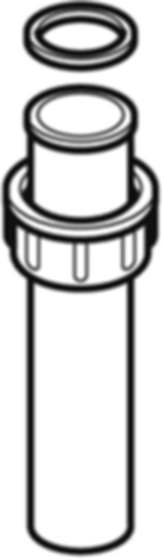 Geberit PE Anschlussstutzen für Sifon - Überwurfmutter; Dichtung