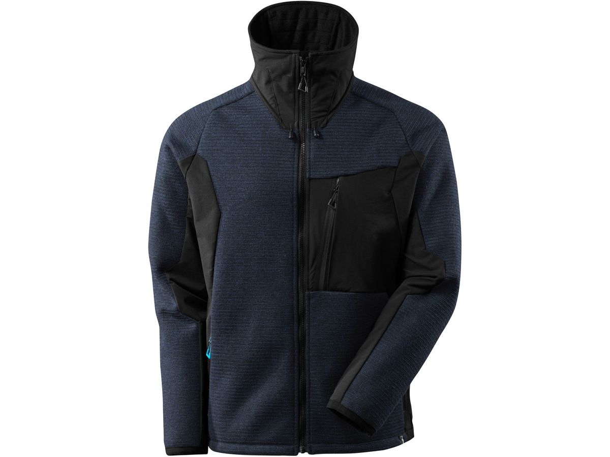 Advanced Strickjacke, Gr. XS - dunkelmarine/schwarz, 78% PES/15% PAN