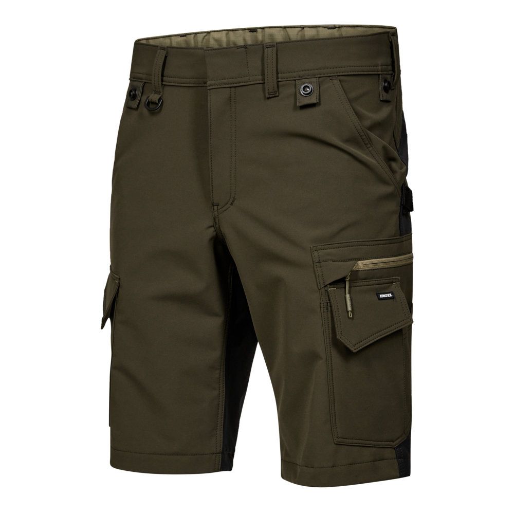 ENTIRE Arbeitsshorts Gr. 36 - Forest Green/Schwarz, 4-Wege-Stretch