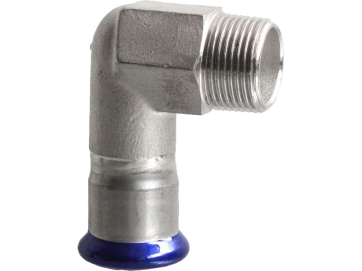 Übergangswinkel 90° mit AG Inox - 22-3/4"