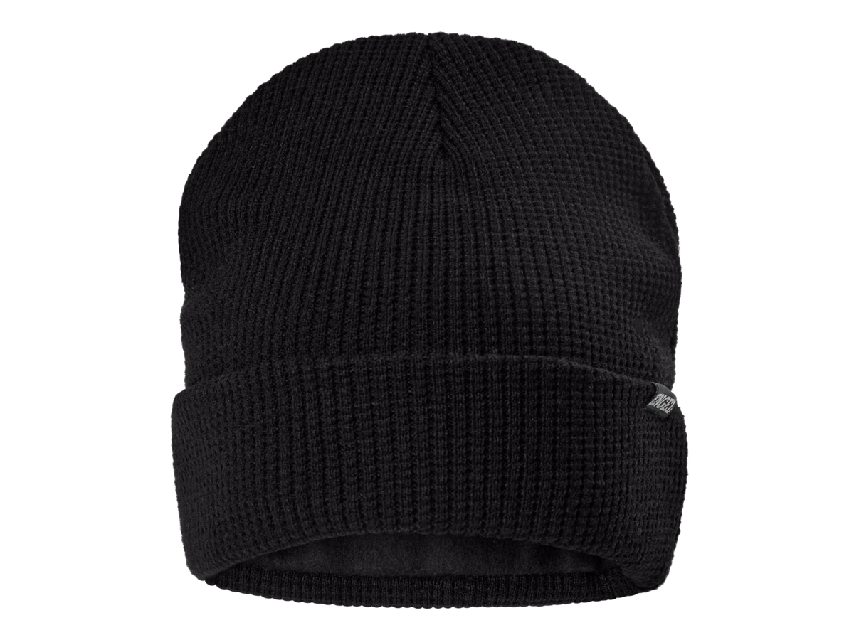 Strickmütze mit Perlmuster, One Size - schwarz, 100% Polyacryl