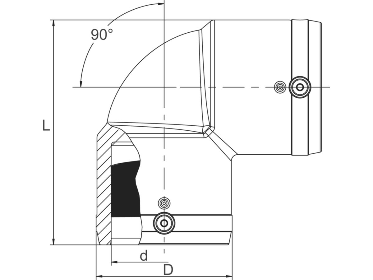 HDPE-Druckwinkel 90° FRIALEN  90 - PN16