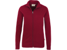 Damen-Interlockjacke Gr. S, weinrot - 100% Baumwolle, 220 g/m²