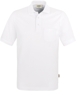 Pocket-Poloshirt Top Gr. L, weiss - 100% Baumwolle