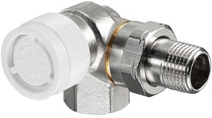 Ventil für Thermostat Typ AV9, Winkeleck - Ventilmontage rechts / links