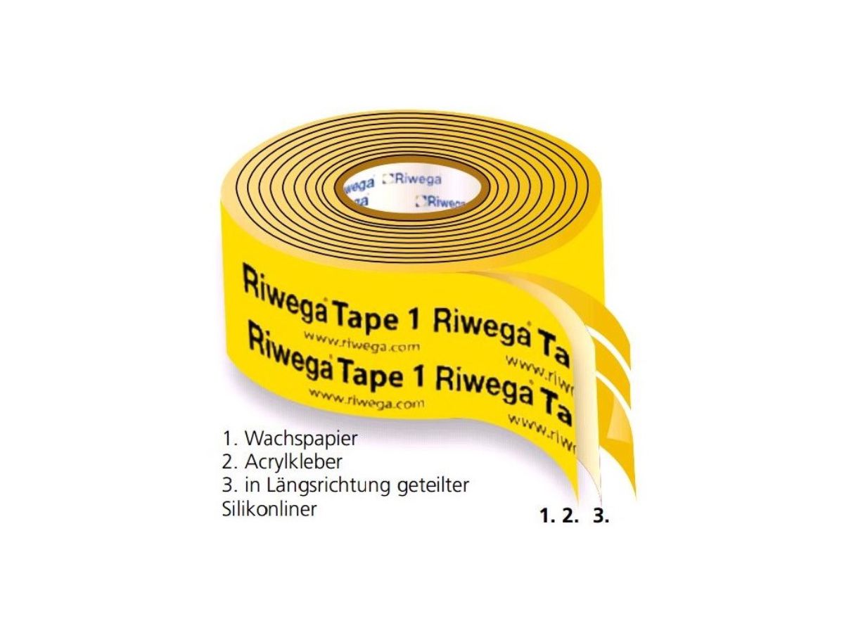 Riwega USB Tape 1 Pap X3 60 mm Klebeband - Rol. à 25 m (10 Rol./Pack)