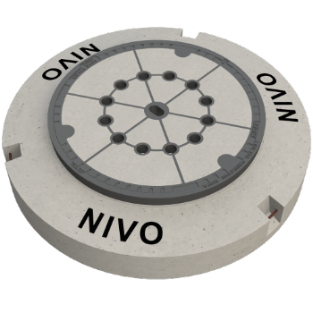 BGS Schachtabdeckung Fig. N490 Nivo - Kl. D400, mit Betonsockel