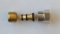 Anschlussverschraubung Heizkörperventil - zu Danfoss-Ventile 1/2"-16x2