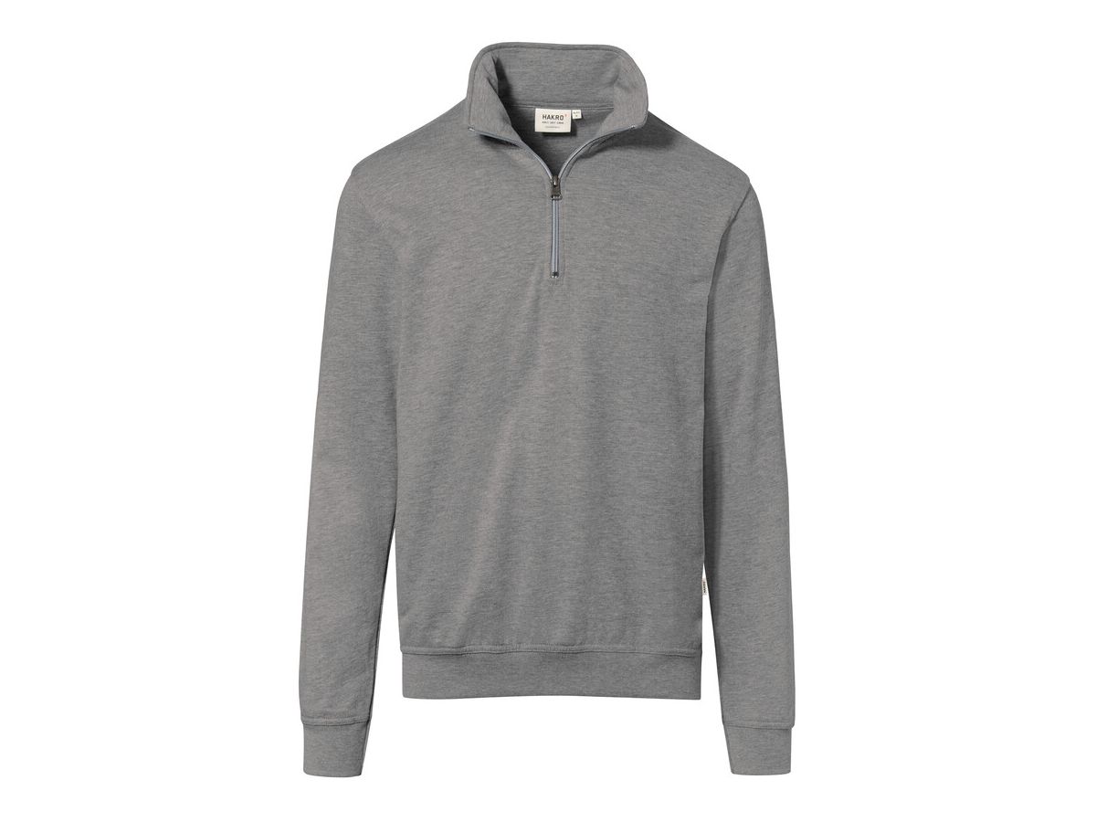 Zip-Sweatshirt Premium, Gr. 4XL - grau meliert