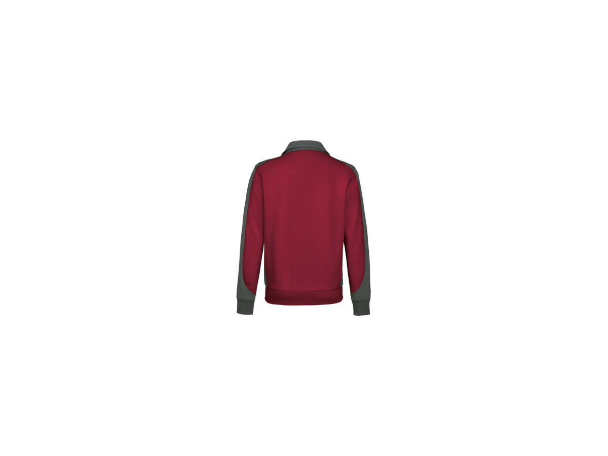 Sweatjacke Contr. Perf. S weinrot/anth. - 50% Baumwolle, 50% Polyester, 300 g/m²