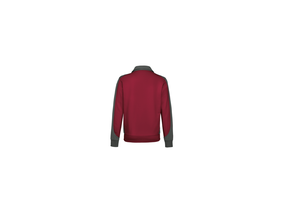 Sw.jacke Contr. Perf. 6XL weinrot/anth. - 50% Baumwolle, 50% Polyester, 300 g/m²