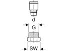 Anschlussverschraubungen mit AG - GEBERIT FlowFit