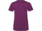 Damen-V-Shirt Perf. Gr. S, aubergine - 50% Baumwolle, 50% Polyester