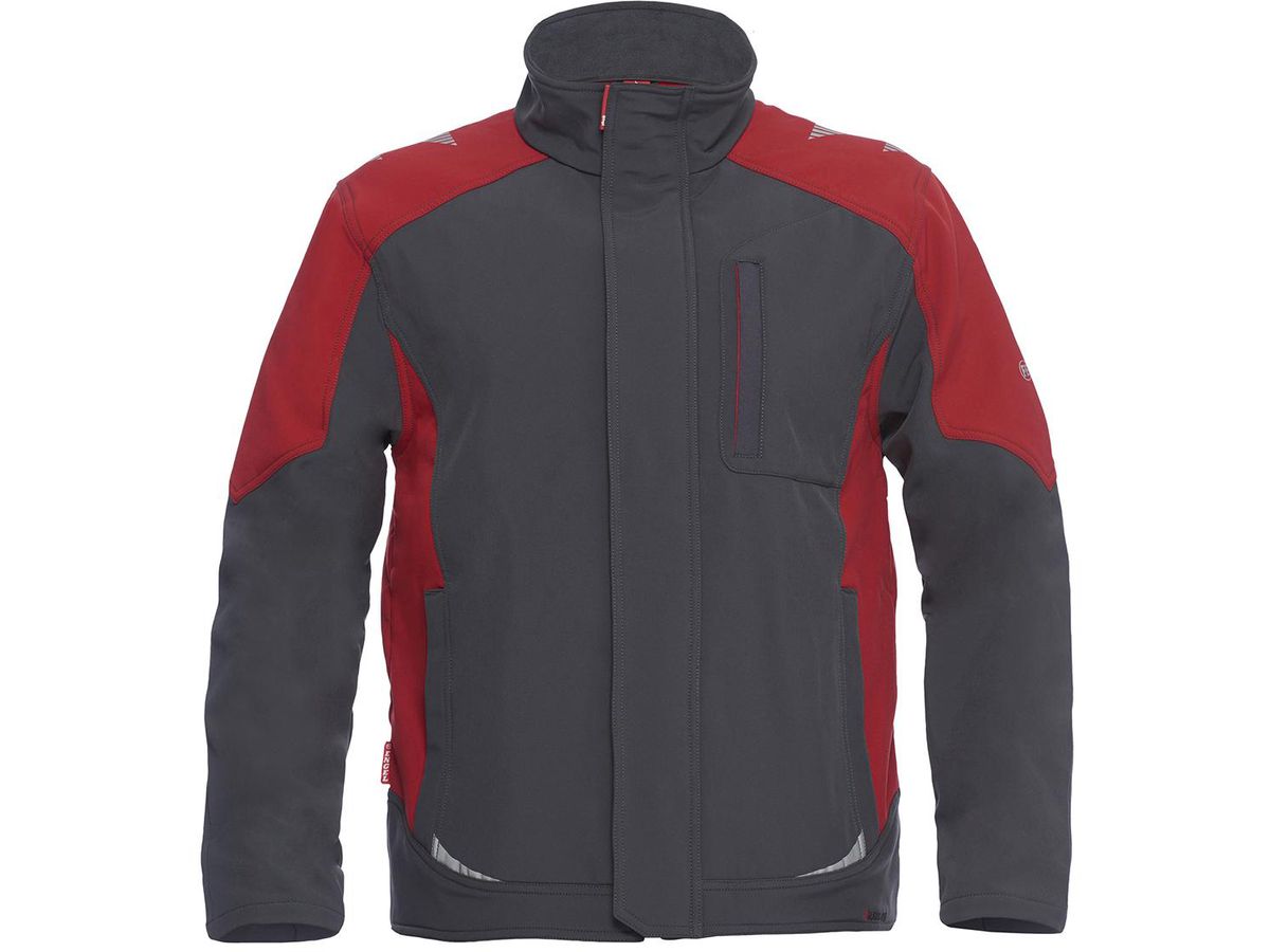 Galaxy Softshell Jacke Gr. XL - anthrazit/tomatenrot, 100% Polyester