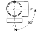 Geberit Silent Bogeneckabzweig 88.5°/90° - 110/110