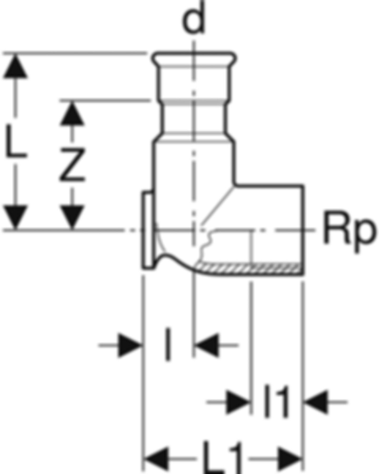 Mapress Edelstahl Armaturenanschlussw.