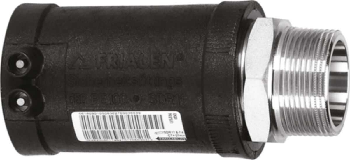 HDPE FRIALEN Übergangsstück mit AG - für GAS