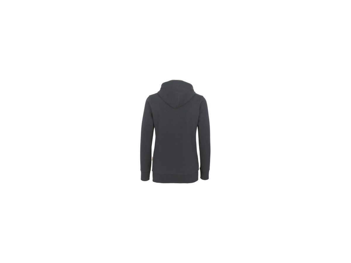 Damen-Kapuzenjacke Bonded S - anthrazit/silber, 75% PES/25% CO