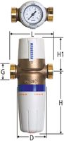 Druckreduzierventil NUSSBAUM 0.8-2 bar - inklusive Manometer, ohne Verschraubung