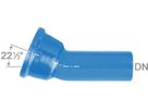 Hochdruckguss Bogen 22° - Fig. 2824, Steckmuffe und Spitzende
