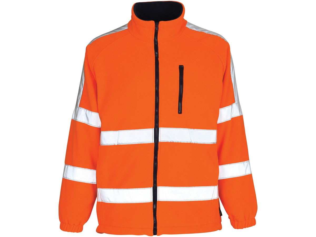 Salzburg Fleecejacke orange / Gr. XL - 100 % Polyester, winddicht m. Futter