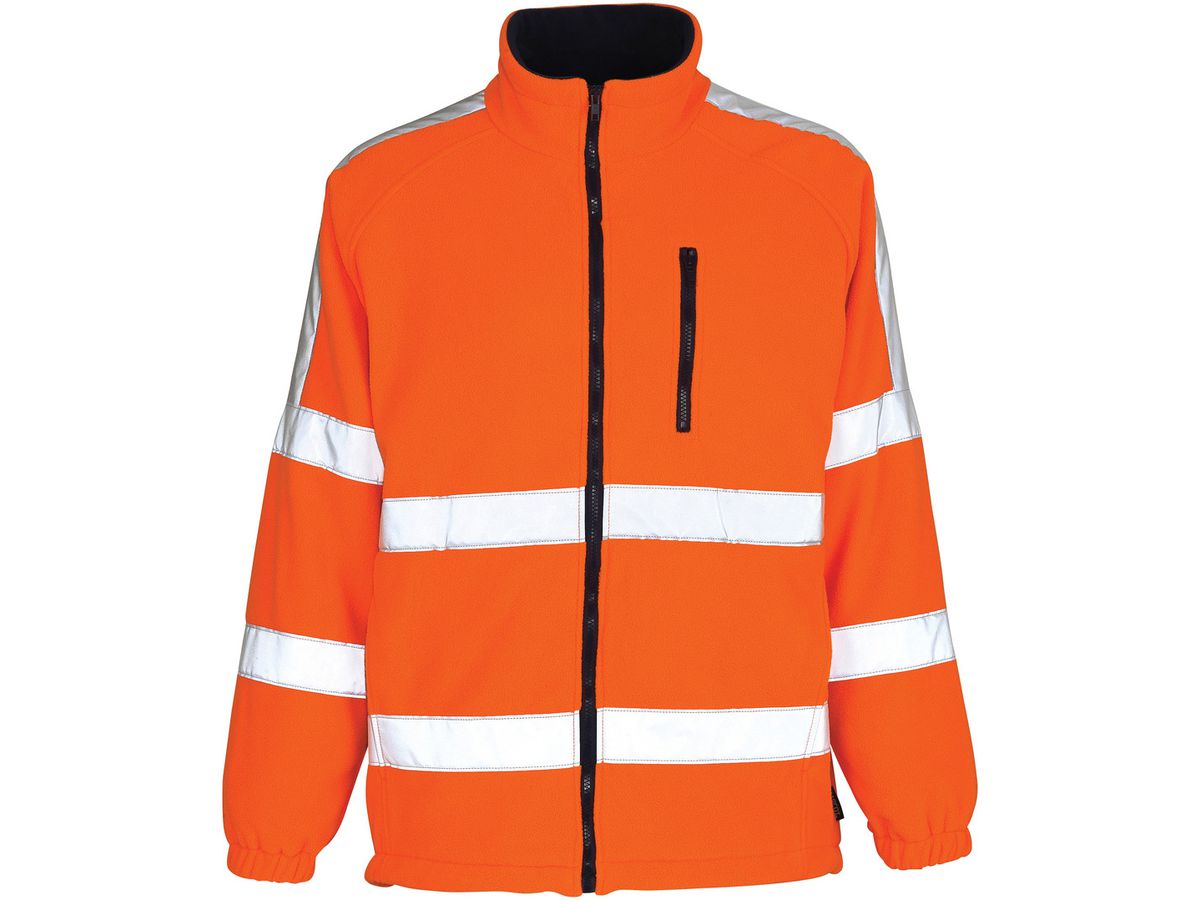 Salzburg Fleecejacke orange / Gr. S - 100 % Polyester, winddicht m. Futter