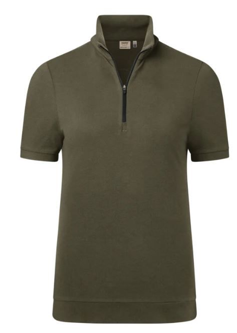 Poloshirt Mikralinar ZIP-Piqué - aus 50% BW 50 PE