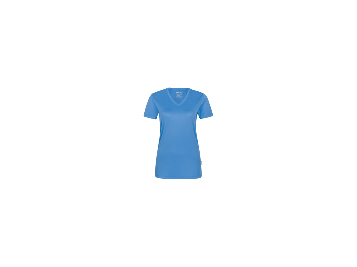 Damen-V-Shirt COOLMAX XS malibublau - 100% Polyester, 130 g/m²