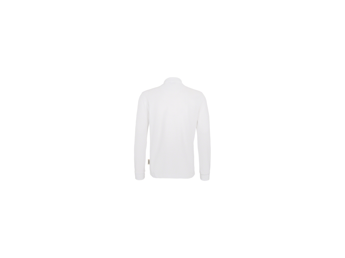 Longsleeve-Poloshirt Perf. 5XL weiss - 50% Baumwolle, 50% Polyester, 220 g/m²